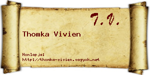 Thomka Vivien névjegykártya